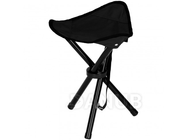 Turistická kempingová židle skládací trojúhelník - černá