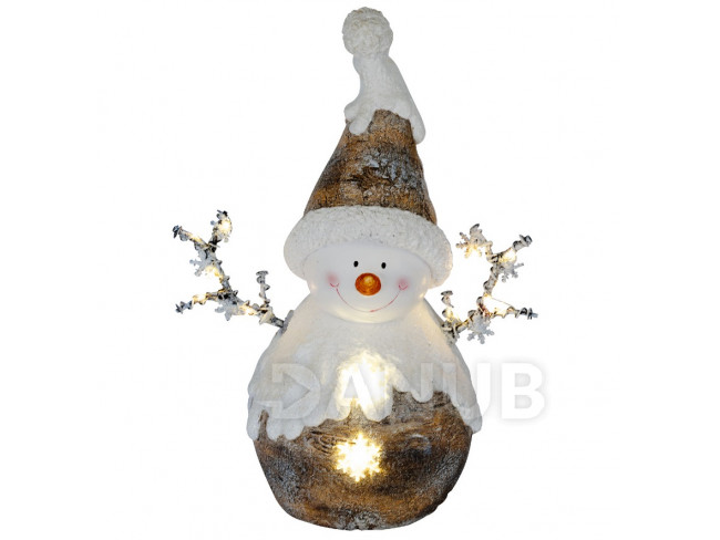 LED keramická figurka sněhulák