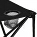 SPRINGOS Rozkládací kempingový stůl 46cm - černý