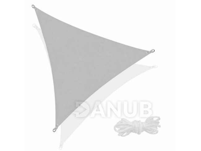 SPRINGOS Stínící plachta trojúhelník 300x300x300cm - tmavě šedá