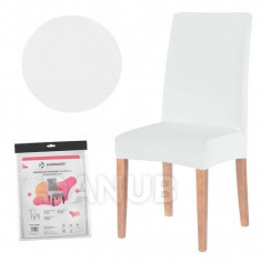 SPRINGOS Návlek na židli univerzální - bílý