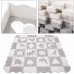 SPRINGOS Pěnové puzzle čtverce - 150x150x1cm - zvířata a tvary - bílá, šedá