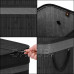 Bambusový koš na prádlo - 100L - 2 komory - černý