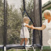 Springos Zahradní trampolína pro děti s vnější sítí a žebříkem - 180 cm