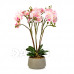 Umělá rostlina dekorace - orchidej - růžová - 58 cm