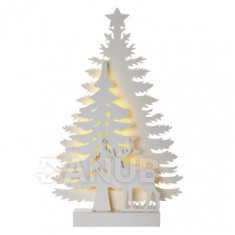 LED vánoční stromeček, 23cm, 2 × AA, vnitřní, teplá b., Čas.