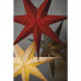 LED vánoční hvězda papírová stříb., 75cm, 2 × AA, teplá b.