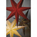 LED vánoční hvězda papírová stříb., 75cm, 2 × AA, teplá b.