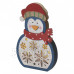LED vánoční tučňák dřevěný, 30cm, 2 × AAA, teplá b., Čas.