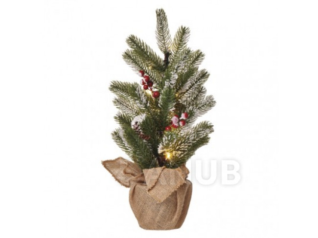 LED vánoční stromeček, 52cm, 3 × AA, vnitřní, teplá b., Čas.