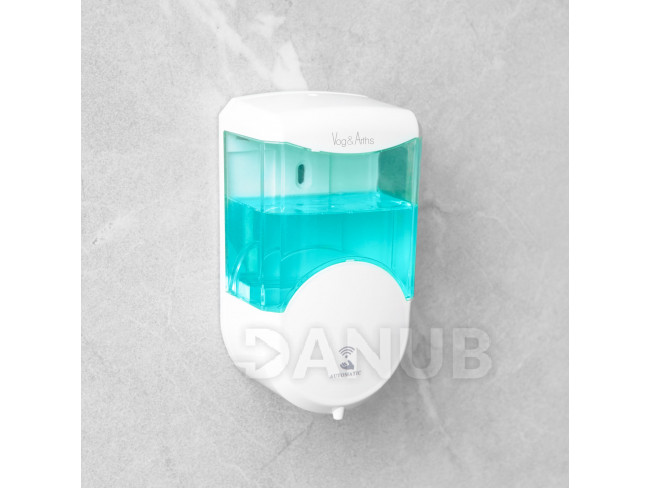 Automatický dávkovač mýdla - 600 ml - na stěnu - na baterie - bílá