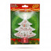 Vánoční LED dekorace na stůl - lesklý podstavec - vánoční strom - 15 cm