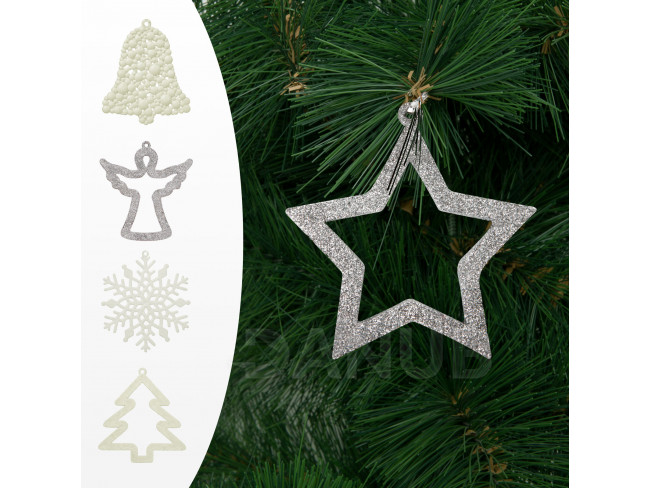 Ozdoba na vánoční strom - více druhů - 10 cm - 2 ks / balení