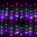 Vánoční led světelná záclona na spojování venkovní - hvězdy - programy - časovač + dálkový ovladač - 136led - 2m multicolour