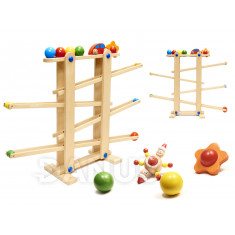 Montessori Dřevěná kuličková dráha XXL
