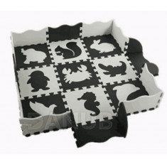 Pěnové puzzle pro děti černá a bílá - 25ks