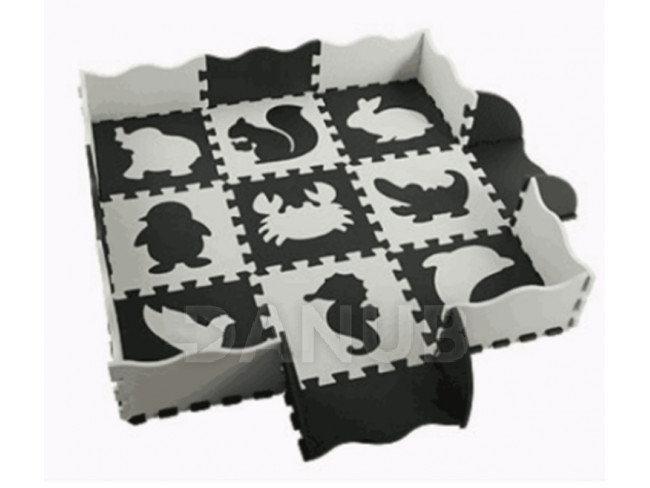 Pěnové puzzle pro děti černá a bílá - 25ks