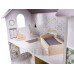 Domeček pro panenky MDF dřevěný s LED doplňky - 70cm - šedý