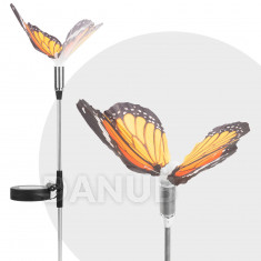 LED solární motýl - studená bílá - 65 cm