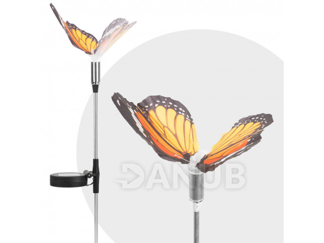 LED solární motýl - studená bílá - 65 cm