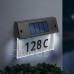 Solární osvětlení čísla domu - průhledné plexi - studená bílá LED - 18 x 20 cm