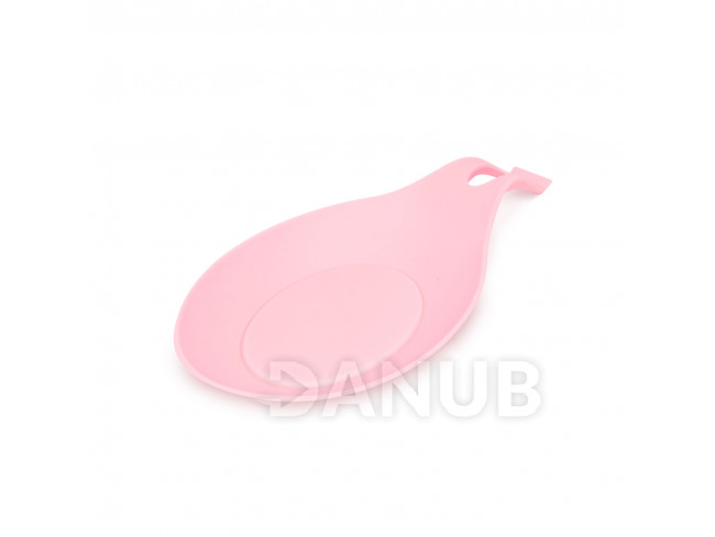 Silikonový držák na vařečku - růžový - 20 x 10 x 2 cm