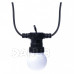 LED světelný řetěz - 10x párty žárovky mléčné, 5 m, vnější i vnitřní, teplá bílá