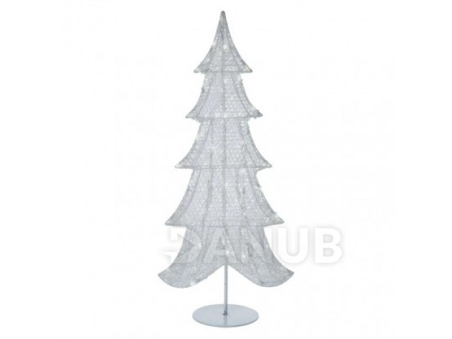LED vánoční 3D stromeček, 90 cm, vnitřní, studená bílá, časovač