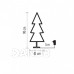 LED vánoční 3D stromeček, 90 cm, vnitřní, studená bílá, časovač