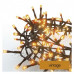 LED vánoční řetěz - ježek, 12 m, vnější i vnitřní, vintage, časovač