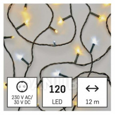 LED vánoční řetěz blikající, 12 m, v...