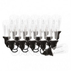 LED svetelná reťaz – 16x párty žiarovky číre, 3,6 m, vonkajšia aj vnútorná, studená biela