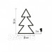 LED vianočný stromček kovový, 50 cm, vonkajší aj vnútorný, teplá biela