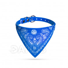 Šátek na obojek - 34 x 1 cm - modrý