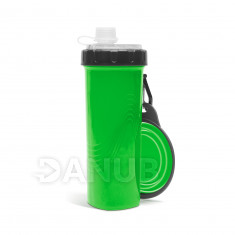 Skládací miska s lahví - zelená