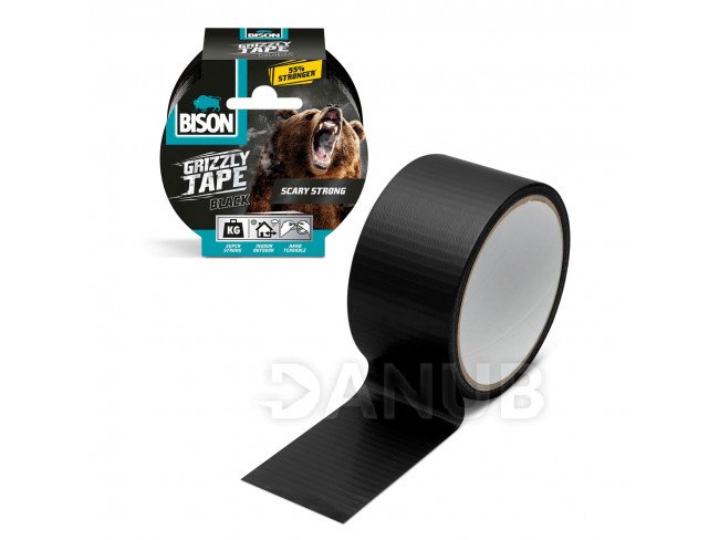 BISON Grizzly super silná posílená lepící páska - černá - 10 m