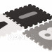 SPRINGOS Pěnové puzzle abeceda s čísly - 175x175 cm - černá/bílá/šedá