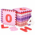 SPRINGOS Pěnové puzzle abeceda s čísly - 175x175 cm - růžová/fialová/bílá