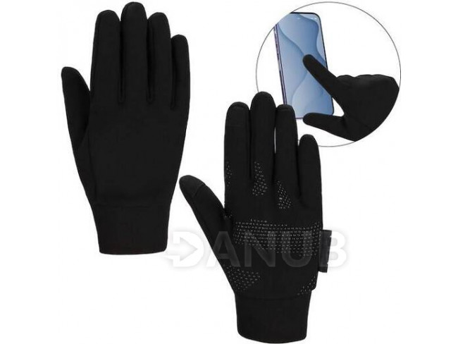 Zimní univerzální dotykové rukavice na telefon LUX, velikost M, černé
