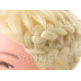 Kadeřnická cvičná hlava - blond vlasy