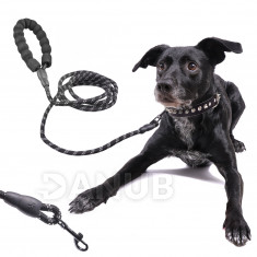 Vodítko pro psa - odolné reflexní lano - 3m - černé