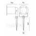 LED zahradní svítidlo GU10 - IP65 - kabel 1m - Black