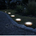 LED zapichovací solární lampa - kámen - teplá bílá - 12 x 12 x 2,5 (+11) cm