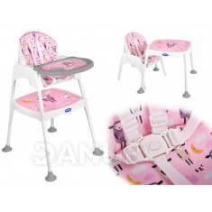 Jídelní židle pro děti 3 v 1 růžová...