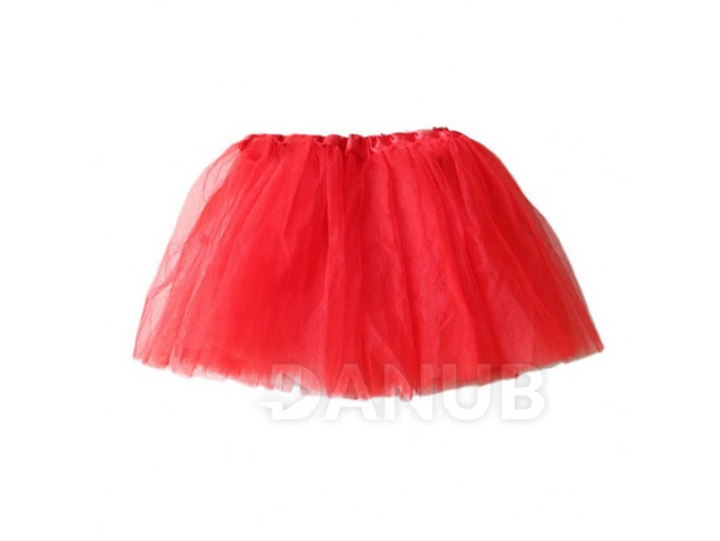 Tylová sukně červená