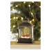 LED dekorace - vánoční lucerna s autem, 21 cm, 3x AA, vnitřní, teplá bílá, časovač