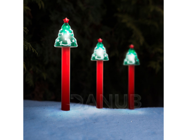 LED solární lampa - vánoční strom