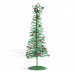 Třpytivý, kovový vánoční strom - 28 cm - zelený
