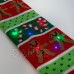 Vánoční šála - 100 cm - s LED, na baterie, zelená