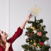 Ozdoba na špic vánočního stromu - hvězda - 20 x 15 cm - zlatá